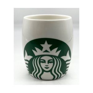 Starbucks 2010 Coffee Tea Mug Mermaid Siren Large Logo 14 Oz White Green